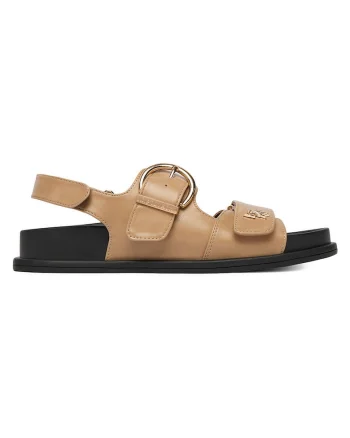 Sandale dama,  bej, piele ecologica, Bej