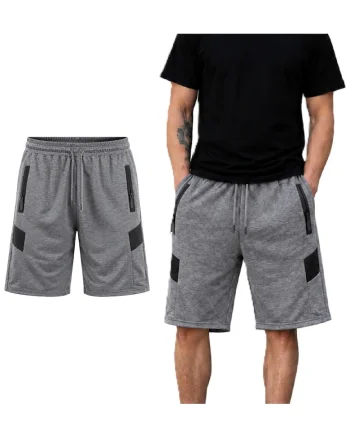 Pantaloni scurti cu buzunare, Gri