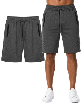 Pantaloni scurti cu buzunare cu fermoar
