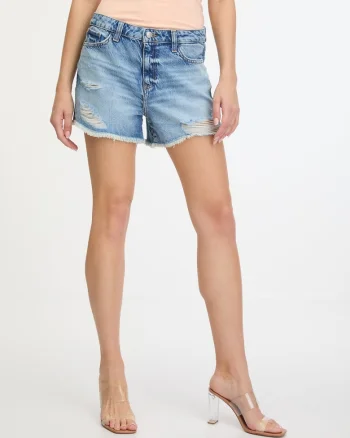 Blugi scurti relaxed fit din amestec de lyocell,