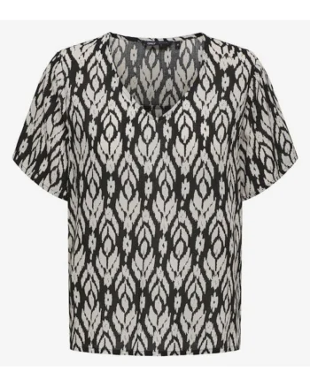 Bluza imprimata cu decolteu in V
