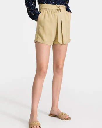 Pantaloni scurti din lyocell