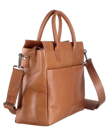 Geanta umar unisex piele naturala 36 x 29.5 x 14 cm, Fiorentina,, Coniac