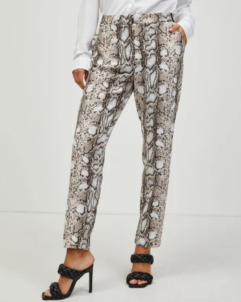 Pantaloni conici cu imprimeu