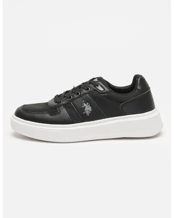 Pantofi sport din piele ecologica Tiago, Negru