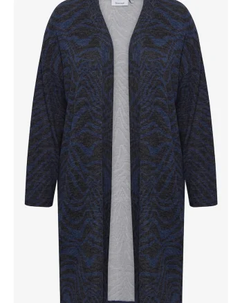 Cardigan cu model animal print cu maneca lunga