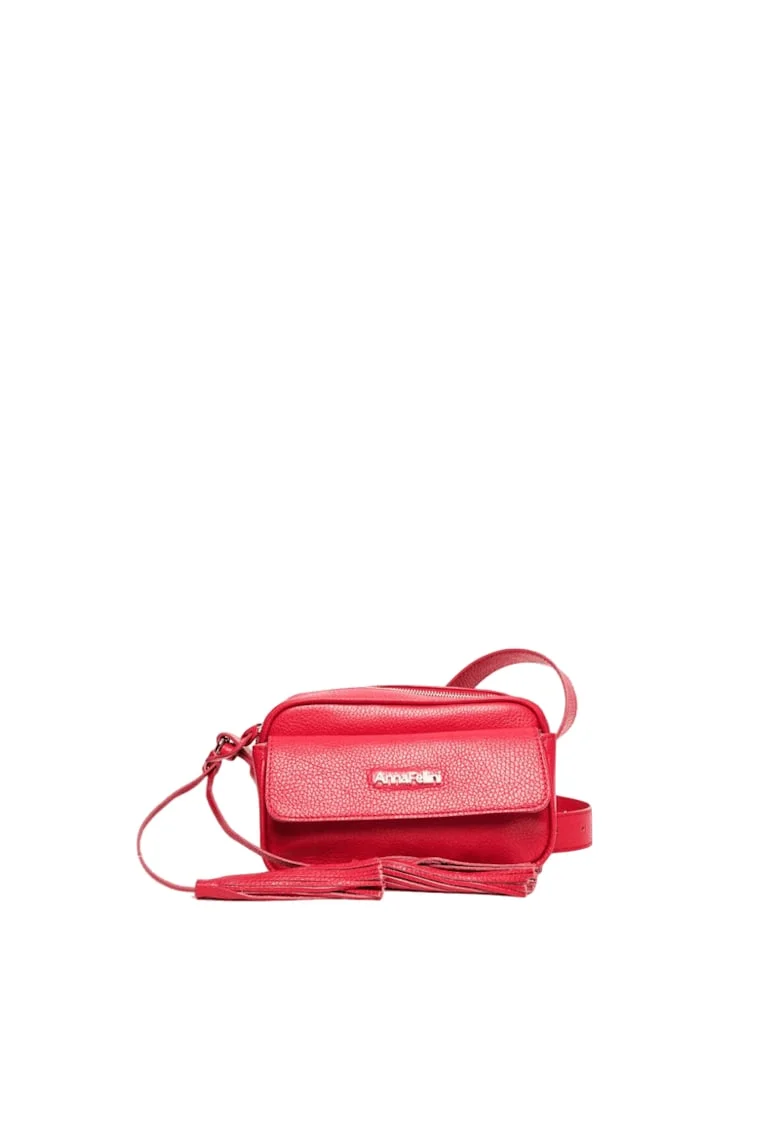 Geanta dama piele,  Thea, fuxia, 30x9x13 cm