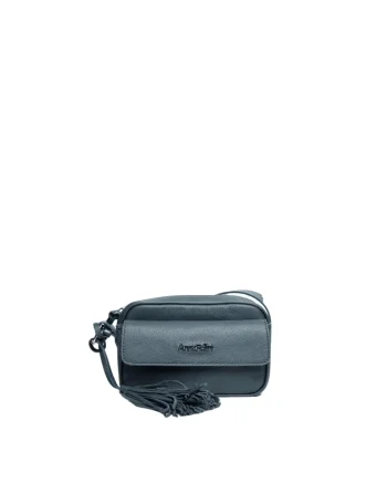 Geanta dama piele,  Thea, gri, 30x9x13 cm