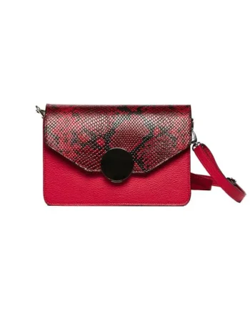 Geanta dama piele,  Carmen, fuxia,22x10x15 cm