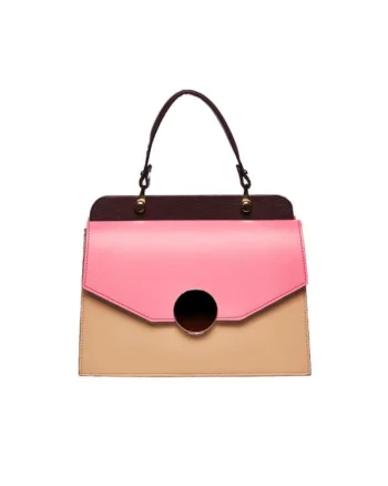Geanta dama piele,  Felicia, roz capuccino, 26x12x20 cm