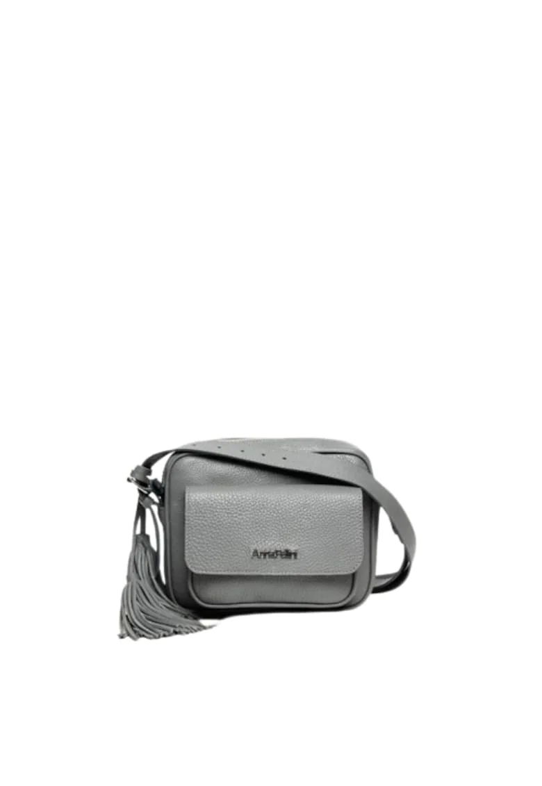 Geanta dama piele,  Lucy, gri deschis, 22x10x17 cm
