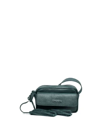Geanta dama piele,  Thea, verde, 30x9x13 cm