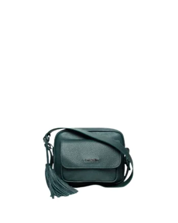 Geanta dama piele,  Lucy, verde, 22x10x17 cm