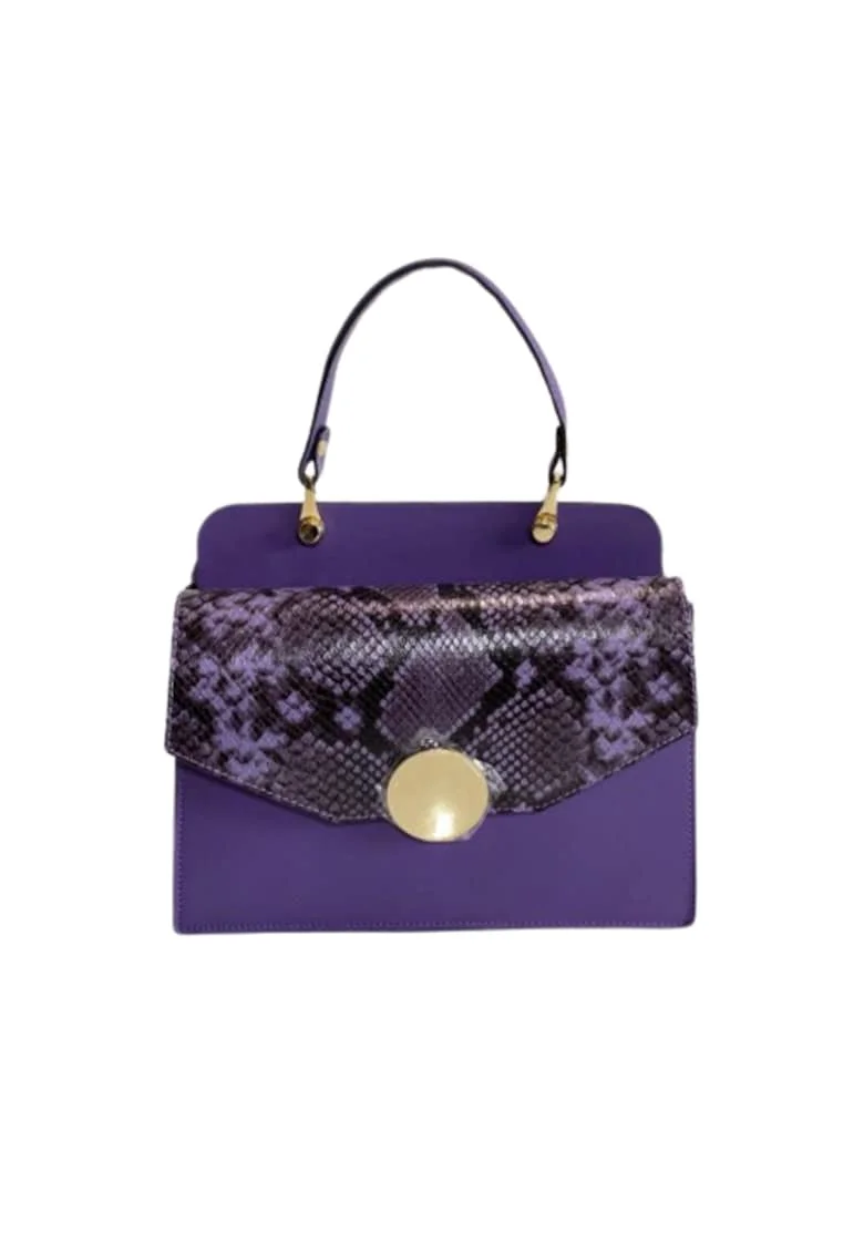 Geanta dama piele,  Felicia, mov, 26x12x20 cm