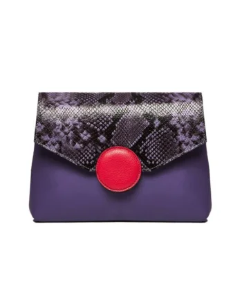 Geanta dama piele,  Plic Adriana, mov roz, 32x5x24 cm