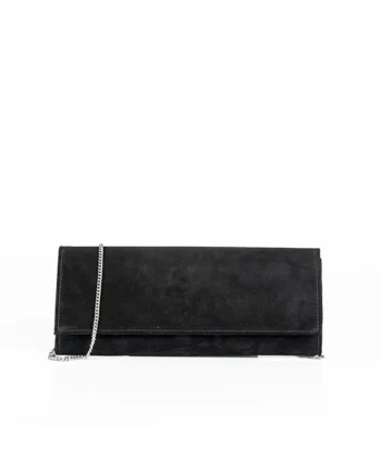 Geanta dama piele,  Plic Rama, negru, 30x4x13 cm