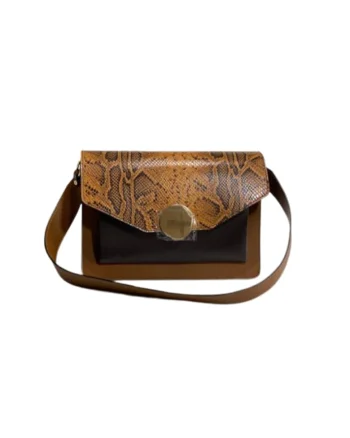 Geanta dama piele,  Arina, coniac, 27x14x20 cm