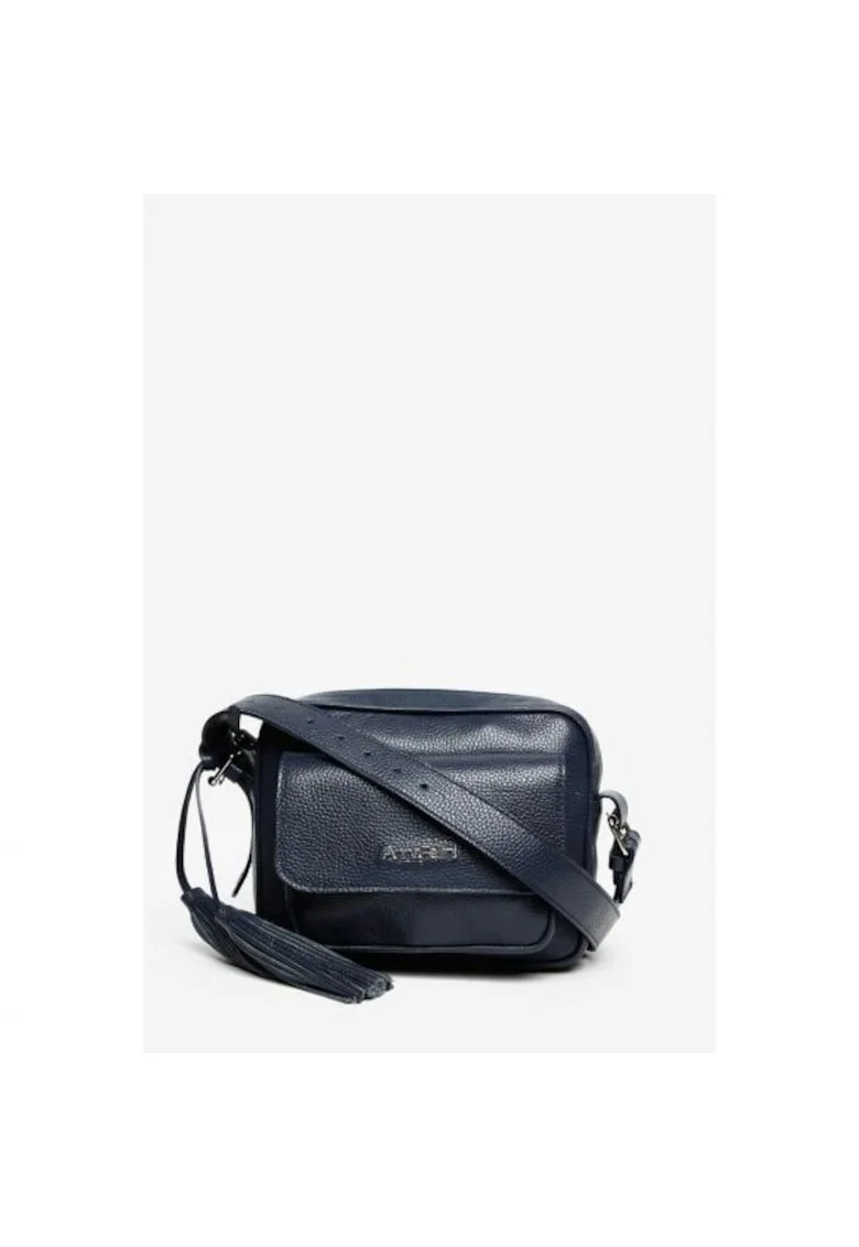 Geanta dama piele,  Lucy, bleumarin, 22x10x17 cm