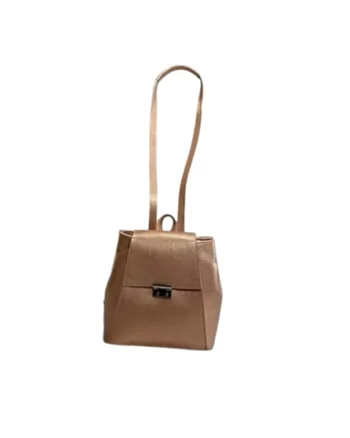 Geanta dama piele,  Aamina mica, roz gold, 27x12x27 cm