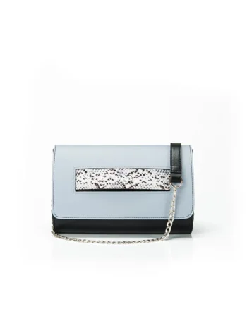 Geanta dama piele,  Lara, bleu, 26x9x19 cm