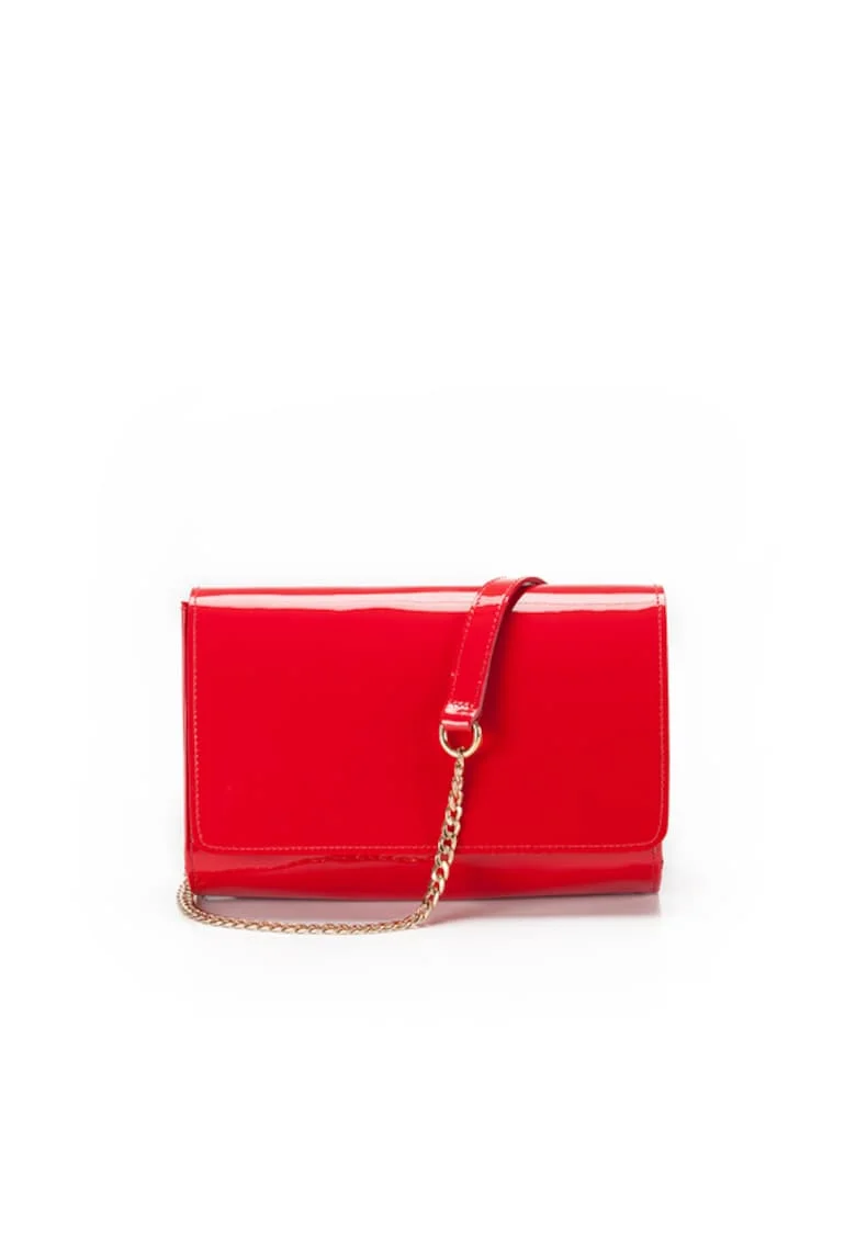Geanta dama piele,  Plic Laura 41 CR, rosu, 26x7x17 cm
