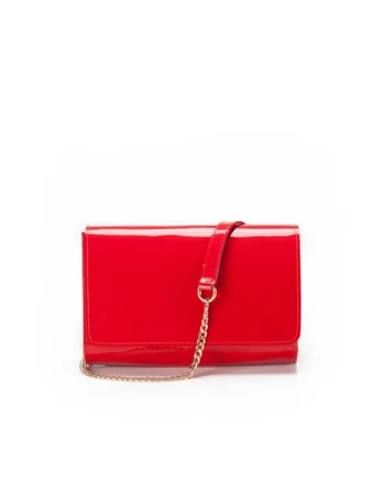 Geanta dama piele,  Plic Laura 41 CR, rosu, 26x7x17 cm