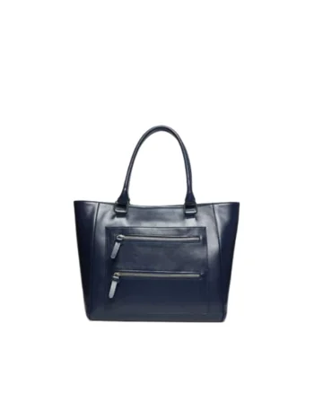 Geanta dama piele,  Ellis, bleumarin, 30x11x29 cm