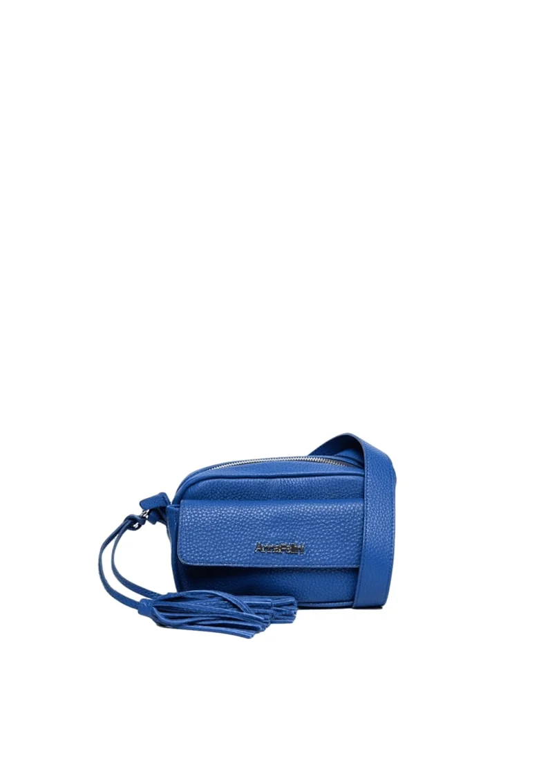 Geanta dama piele,  Thea, albastru, 30x9x13 cm