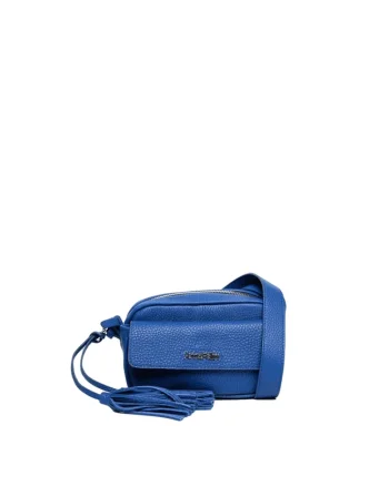 Geanta dama piele,  Thea, albastru, 30x9x13 cm