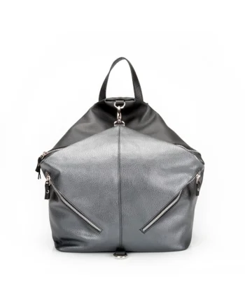Geanta dama piele,  Mabella mare, gri, 36x20x33 cm