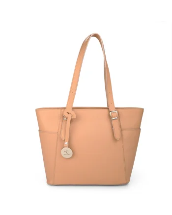 Geanta dama piele,  Michelle, natur, 37 x 12 x 27 cm