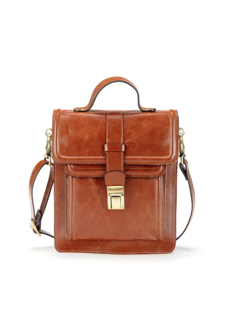 Geanta dama piele,  Borseta 1, maro,, 22x10x26 cm
