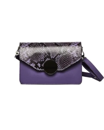 Geanta dama piele,  Carmen, mov, 22x10x15 cm