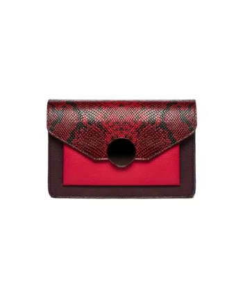 Geanta dama piele,  Ivona, rosu, 26x7x18 cm