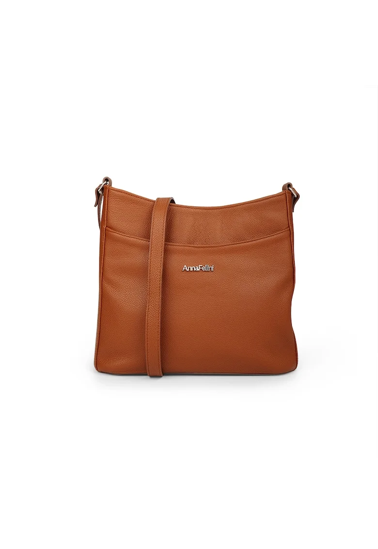 Geanta dama piele,  Josefine, coniac, 31 x 11 x 25 cm