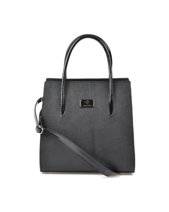 Geanta dama piele,  Hanna 5, negru, 30x12x30 cm