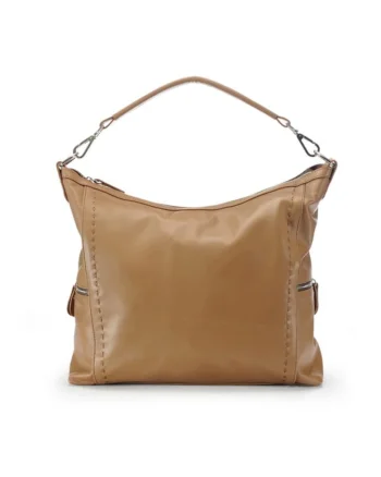 Geanta dama piele,  Saculet Dora, coniac, 42x12x32 cm