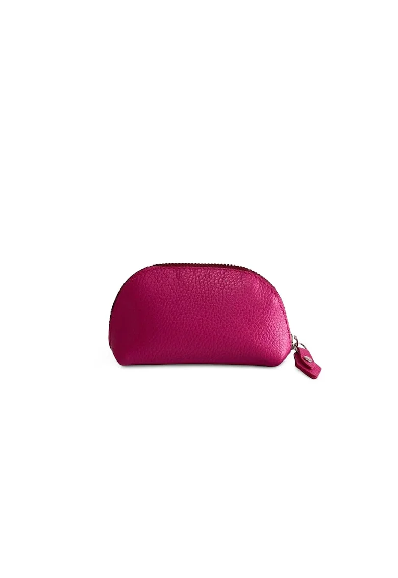 Portfard piele,  Sun, fuxia, 12 x 5 x 8 cm