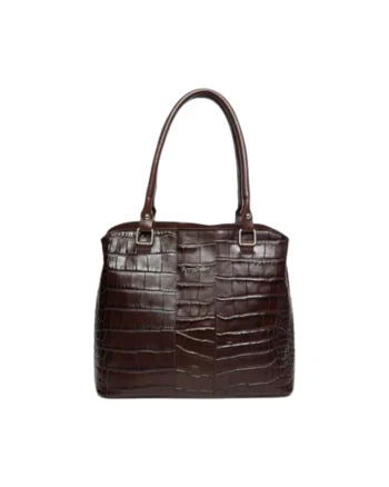 Geanta dama piele,  Gerda, maro, 32x16x20 cm