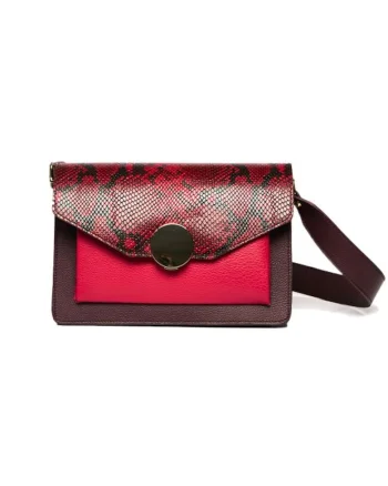 Geanta dama piele,  Arina, rosu,27x14x20 cm