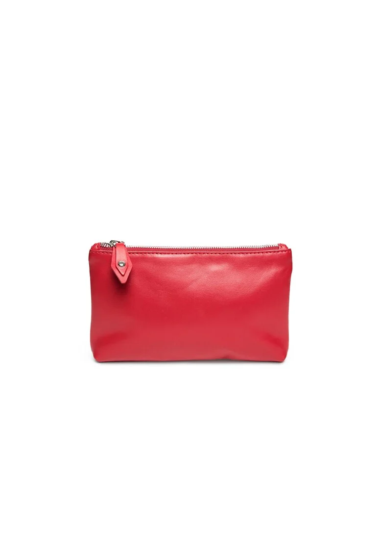 Portfard piele,  St. Ives, rosu, 20 x 3 x 12 cm