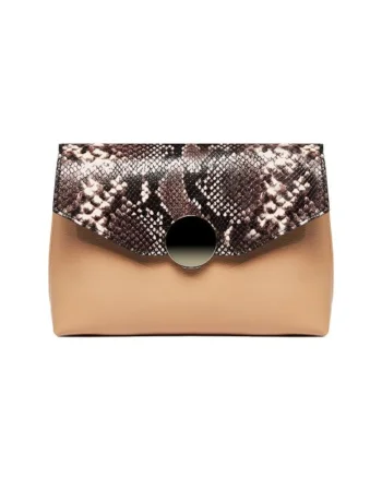 Geanta dama piele,  Plic Adriana, 26x6x18, Cappuccino