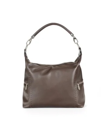 Geanta dama piele,  Saculet Dora, 42x12x42, Maro inchis