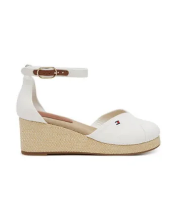 Pantofi dama,  platforma, textil, alb,
