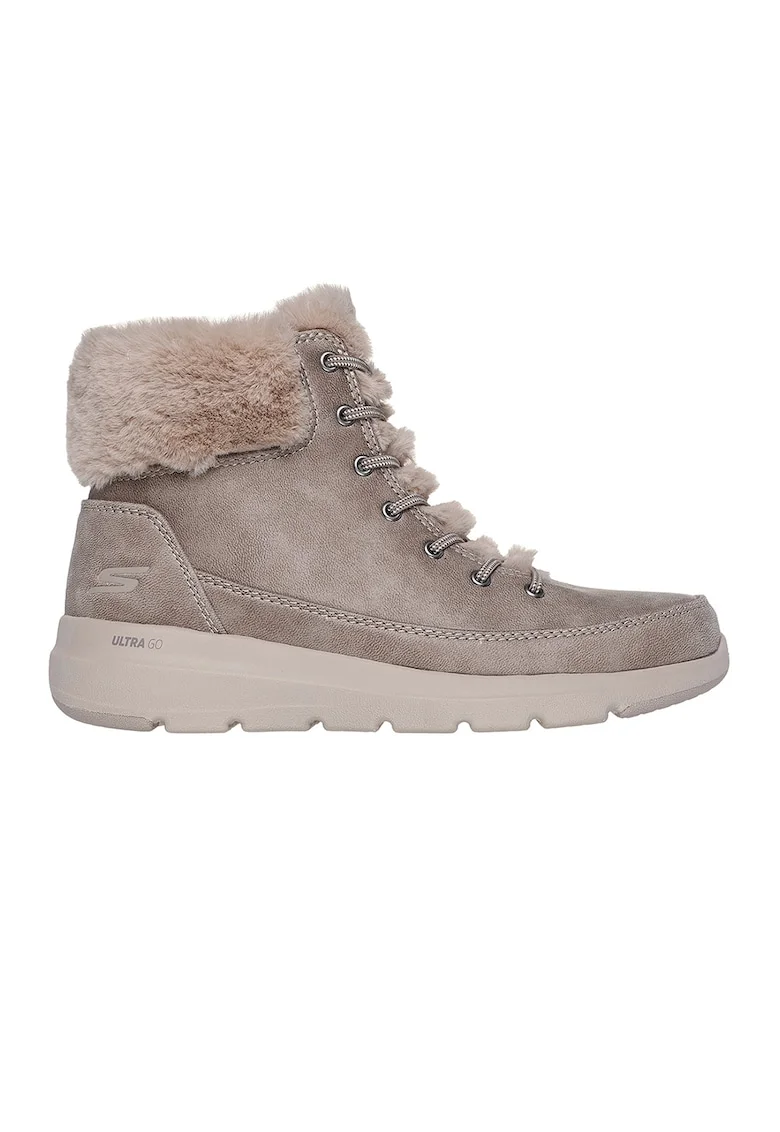 Ghete de piele ecologica On-The-Go, Maro taupe deschis