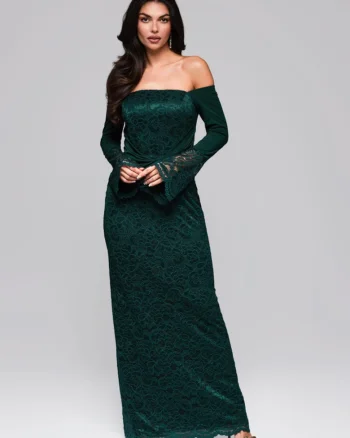 Rochie de bal maxi  LA-OM-DLR243, Verde inchis