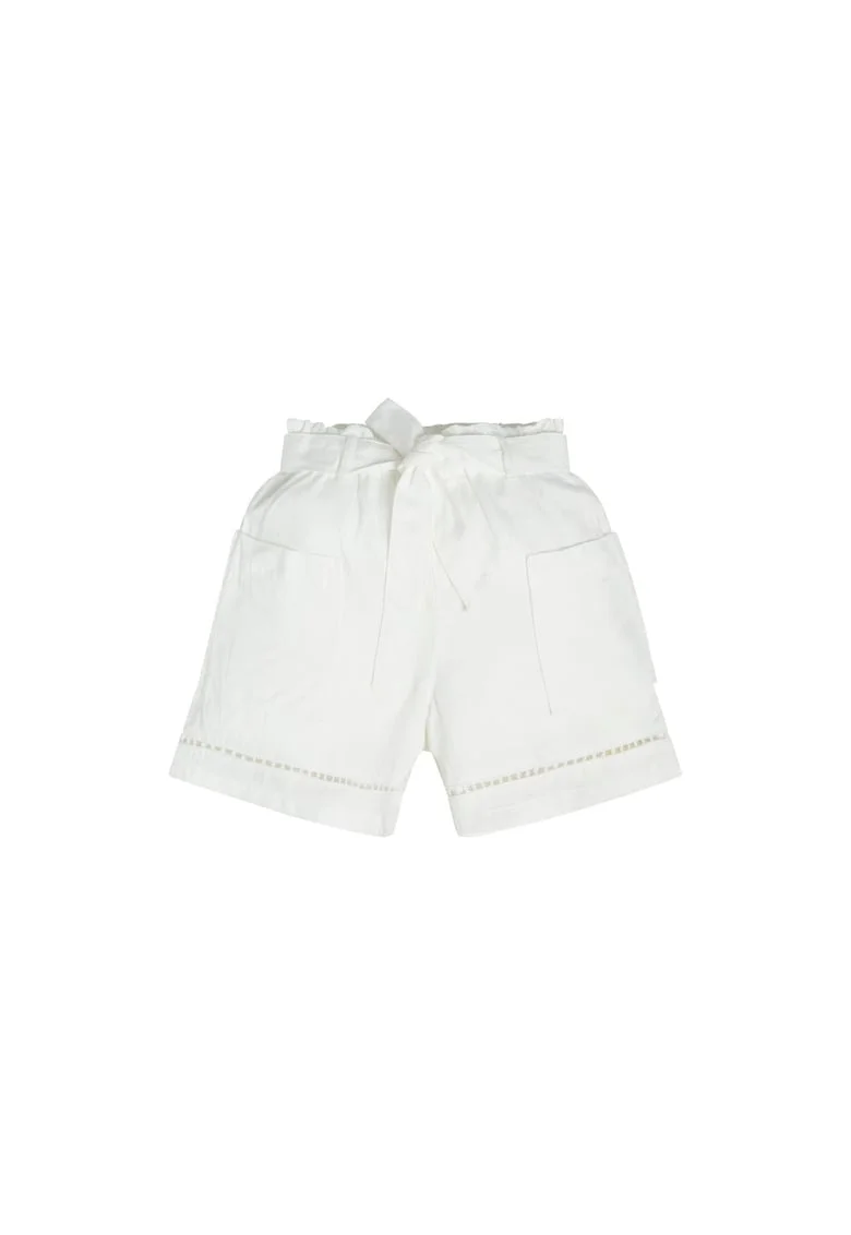 Pantaloni scurti copii,  Lyocell, Alb, Alb