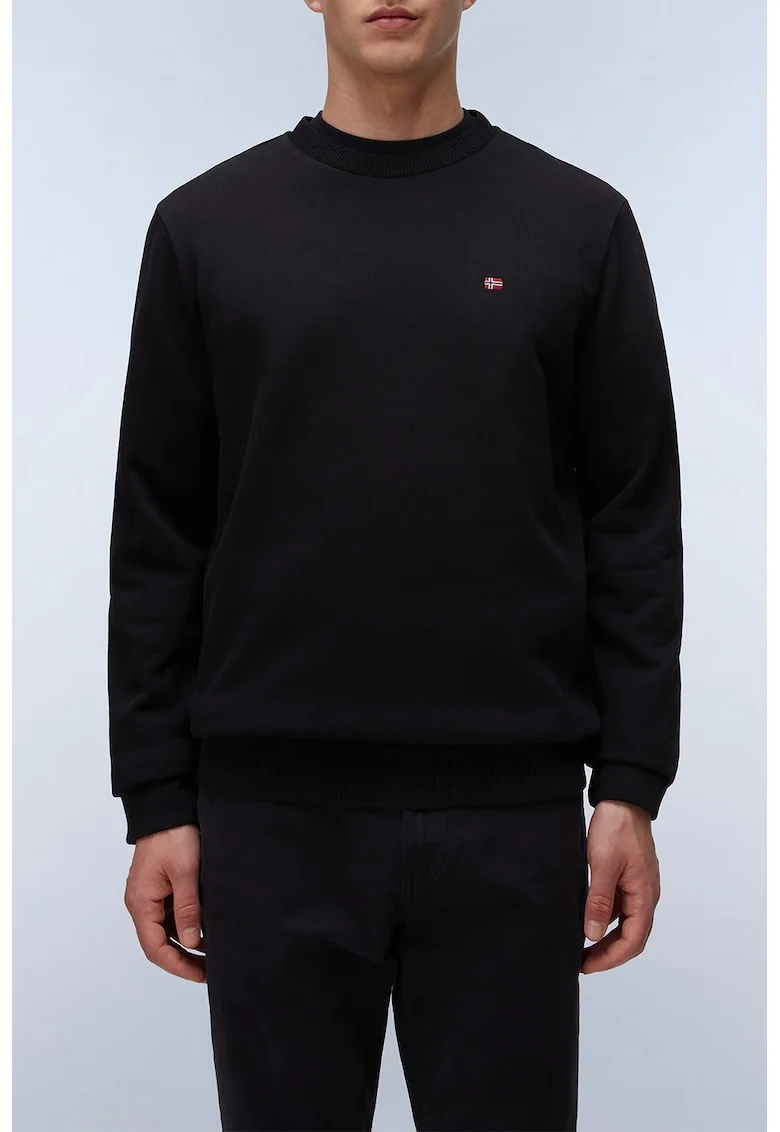 Bluza de trening cu decolteu la baza gatului Balis, Negru, Negru