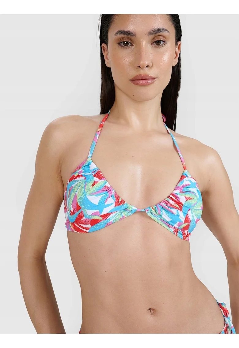 Top de baie pentru femei  multicolor, cupe detasabile, material elastic