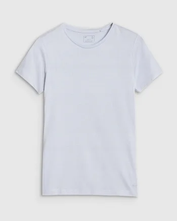 Tricou  Slim Albastru, Bumbac-Modal, pentru femei, stil sportiv, maneca scurta,